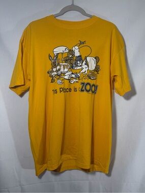 Jerzees "this place is a ZOO!" Yellow T-shirt